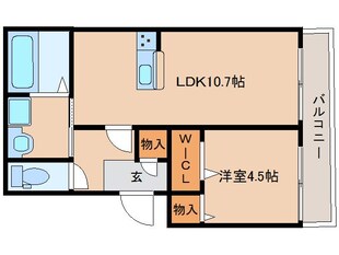 奈良駅 徒歩13分 1階の物件間取画像